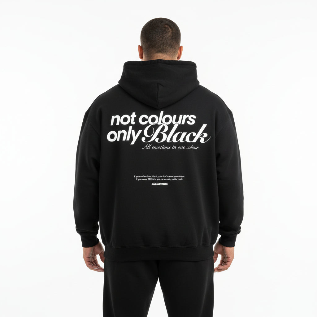 ALLBLACK HOODIE ONLY BLACK OVERSIZE